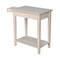 International Concepts Rectangle Narrow End Table, 22 W, 14 L, 25 in H, Wood, Unfinished OT-2214 - alternate 1
